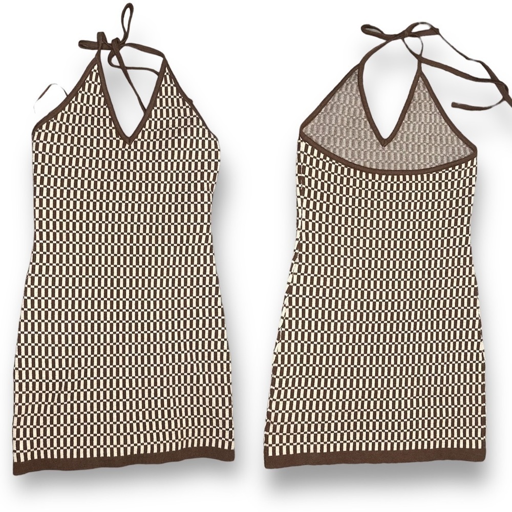 COTTON Candy LA Halter Checkered Dress - Sz Small
